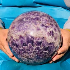 12.49LB Natural Dream Amethyst Ball Quartz Crystal Energy Mineral Specimen Heals