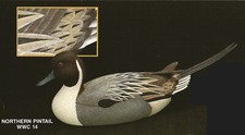 Wooden Duck - Northern Pintail Drake, Hand ca...