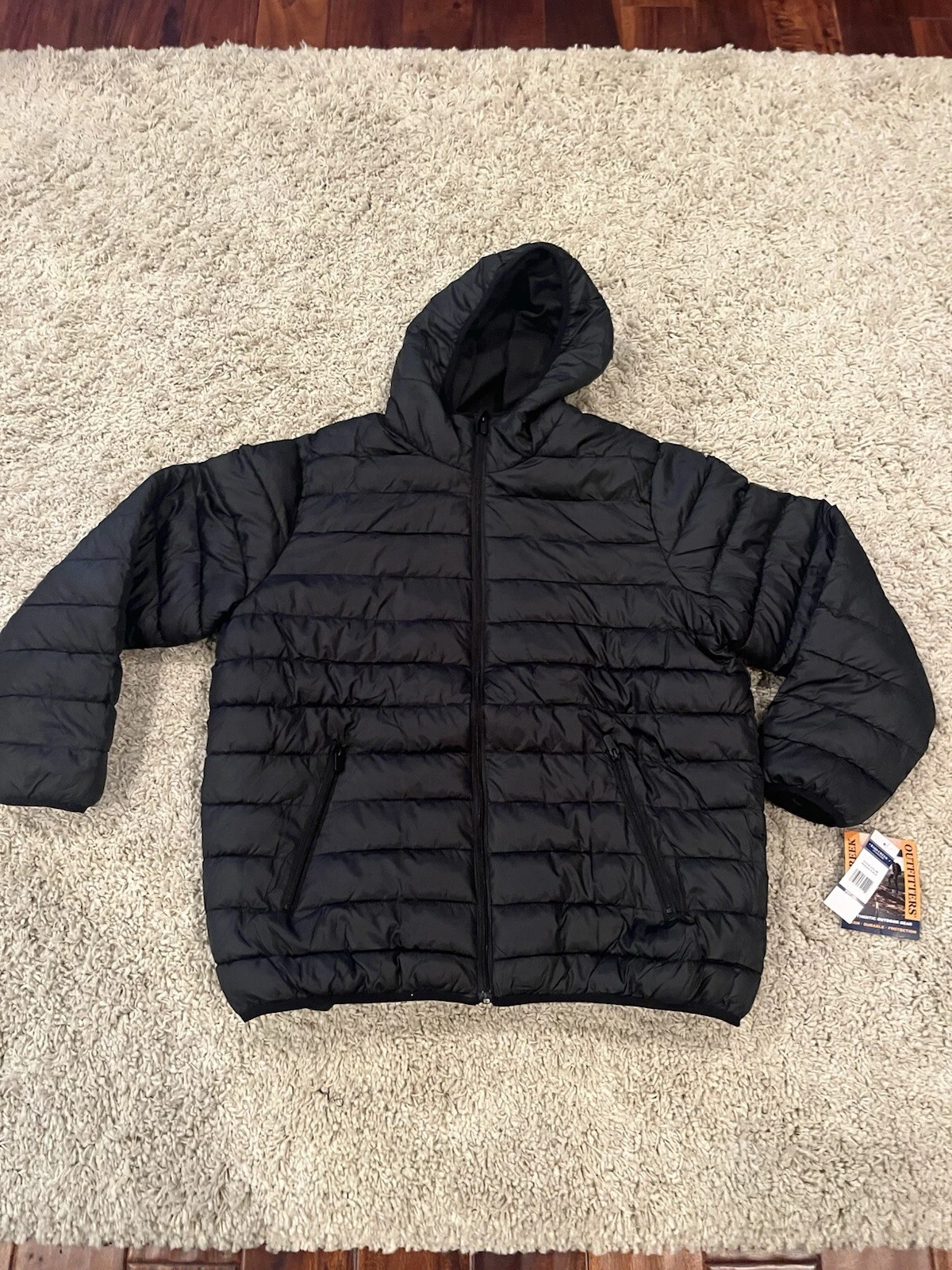 Bass Creek Outfitters Mens Puffer Jacket XXL Black Insulated Warmth Outdoors
