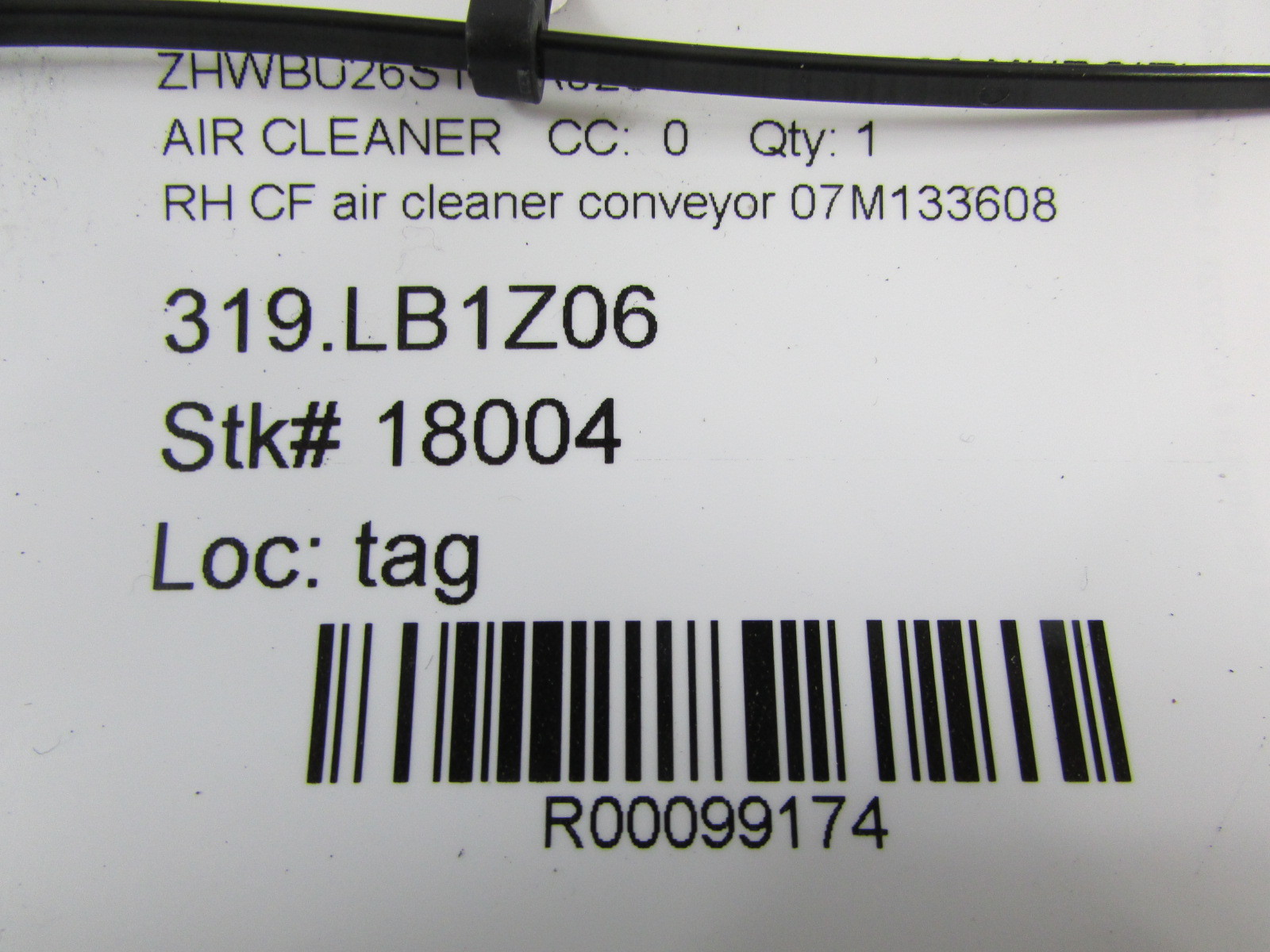 Lamborghini Murcielago, RH Air Cleaner Conveyor Carbon Fiber Used, P/N 07M133609