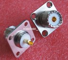 5 Connettori RF UHF Femmina SO239 Da Pannello – Saldabili, Nichelati, 50 Ohm