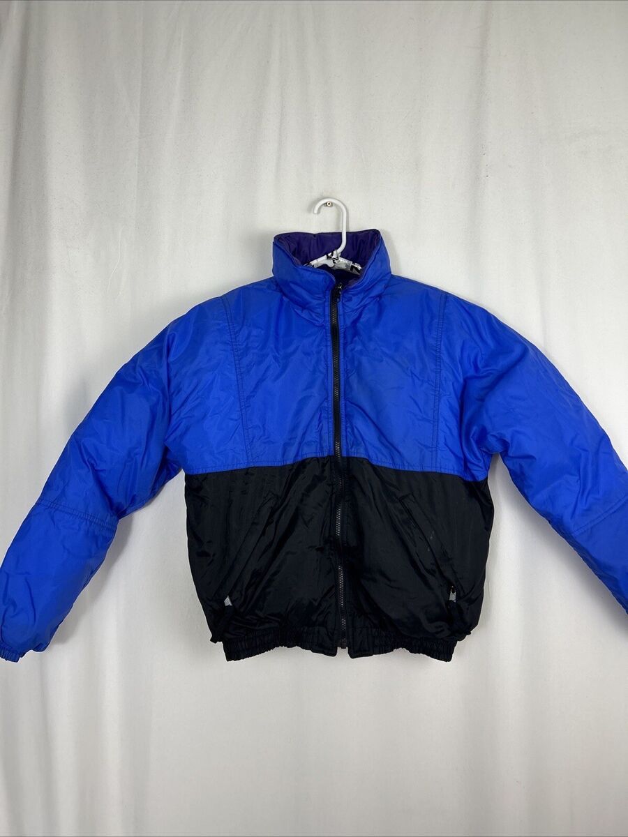 VTG Eddie Bauer Mens Small Full Zip Down Jacket Reversible