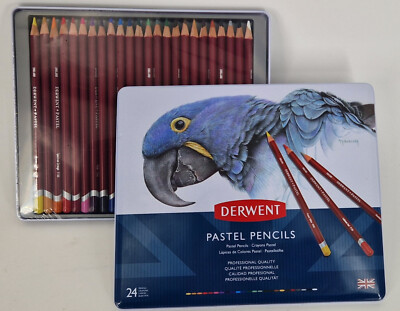 24x Professionelle Pastellstifte Derwent 32992 kreideartige Textur wasserlöslich