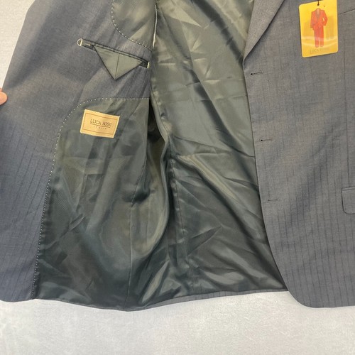 NEW Luca Rossi Italia Super 150's Blazer Suit Jacket Mens 46L Gray 3-button NWT - Picture 10 of 15