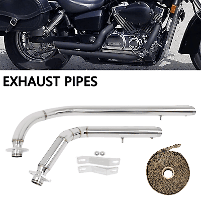 Exhaust System With Removable Baffles For Honda Shadow VT750