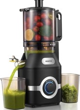 Reemix Cold Press Juicer 140mm Large Feed Chute Masticating 300W Black NEW