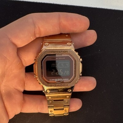 Vintage Casio G-SHOCK GMW-B5000 Herren Digital Armbanduhr Gold Solar Edelstahl