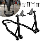 Motorcycle Stand Front Rear Lift Universal Paddock Stands 1320LBS 4 Fork Heads