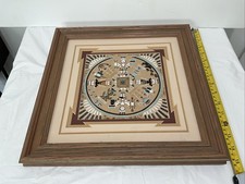 Vintage Navajo Sand Painting Art Framed Pictu...