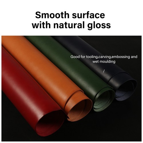 WUTA 2.2-3.0mm Thick Waxed Full Grain Vegetable Tanned Cowhide Leather 10 x 20cm - Picture 7 of 28