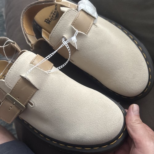 Dr. Martens JORGE II Slingback Mules Zoccoli Pergamena Beige Uomo Taglia 10 Nuovi - Foto 2 di 10