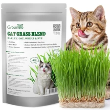 Cat Grass Seeds, Barley, Oats, Wheat, Rye 4 Varieties, Non-GMO Fast Germinate...