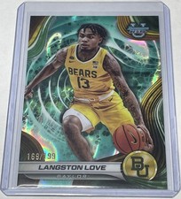 2024/25 Bowman U Best Langston Love Aqua Lava Refractor 169/199 #50 Baylor