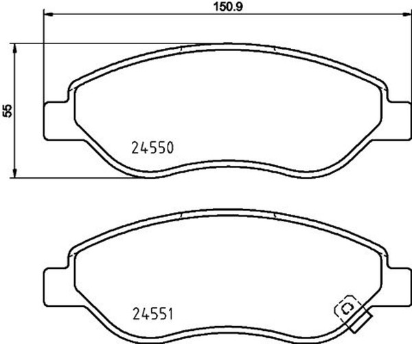Hella Pagid Bremsbelagsatz Scheibenbremse 8DB 355 013-401 FüR S07 Opel Corsa L08-image