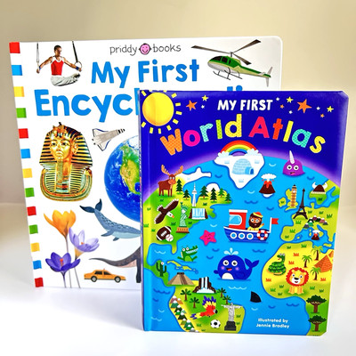 My First Encyclopedia & World Atlas Set- Priddy & Little Hippo- Children s Books