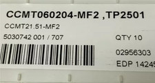 10   PCS  ORIGINAL    INSERTS       CCMT060204-MF2 TP2501