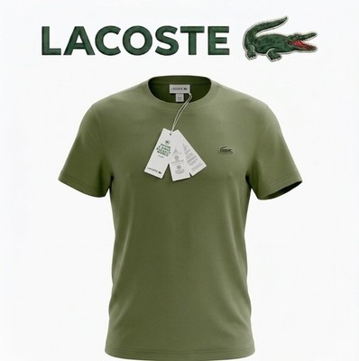 LACOSTE T-Shirt Herren Hellgrün Rundhals Original Neu