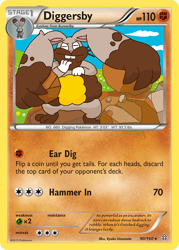 Diggersby (90/160) [XY: Primal Clash] Lightly Played Reverse Holofoil