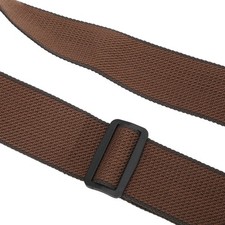 (Brown Strap + 3 Picks)Adjustable Cotton Guitar Strap Comfortable Neck Belt With