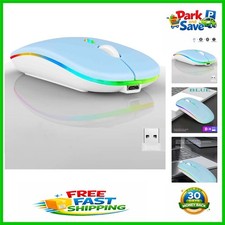 Portable LED Bluetooth Mouse with Silent Operation Dual Device Compatibility