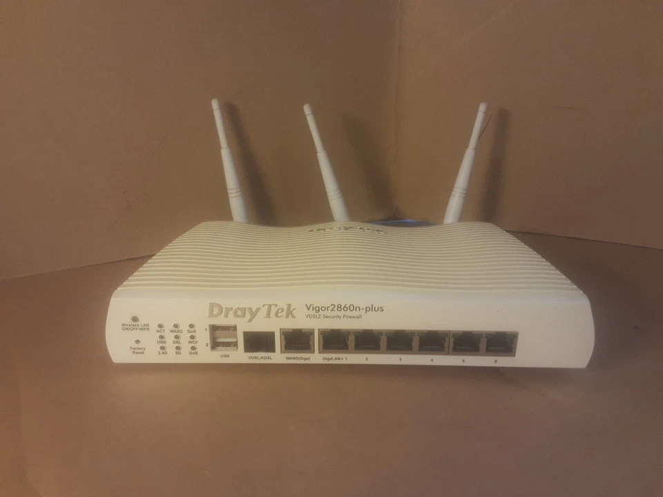 DrayTek Vigor 2860n-Plus VDSL2 Security Firewall MISSING PSU - Image 2 of 4
