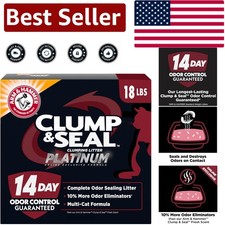 Rock-Hard Clumps Cat Litter, 14-Day Odor Control, 18 Lbs - Ideal for Cat Lovers