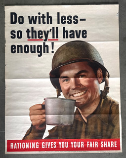 Original WW2 Rationing Poster 27" X 22"