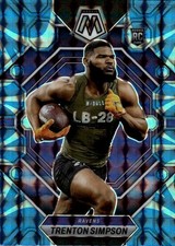 2023 Panini Mosaic Trenton Simpson #367 Reactive Blue Mosaic Baltimore 30D