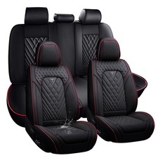 Seat Covers for LS 460 2007-2017 Waterproof Premium Leather Full Set Black-Red