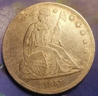 1857 Trade Dollar - VERY RARE!! stock 1804533