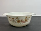 Pyrex England Country Autumn Floral Casserole Oval Dish 8" Nostalgic Vintage