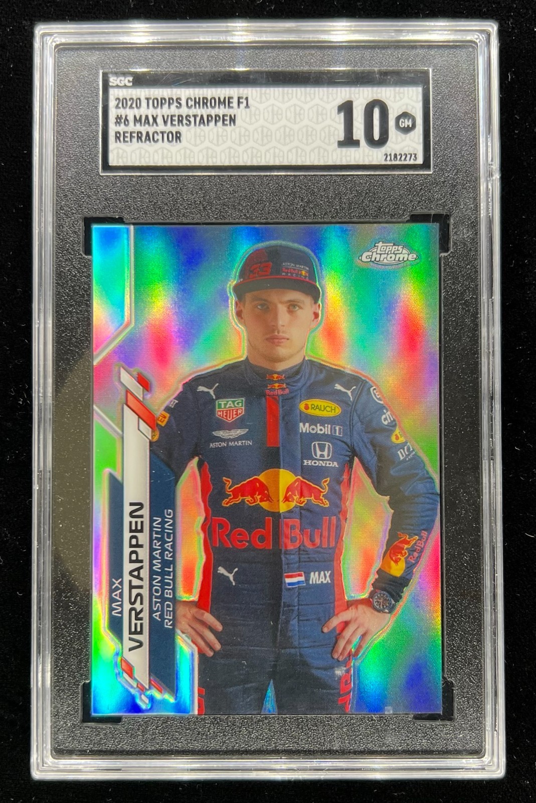 2020 Topps Chrome F1 #6 Max Verstappen Refractor RC SGC 10