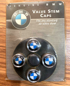 Brand new Genuine BMW Logo Valve Stem Caps Cover  Part # 36110009840