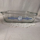 Vintage Anchor Hocking Pillsbury Doughboy 9"x9" Glass Square Baking Dish Ovenwar