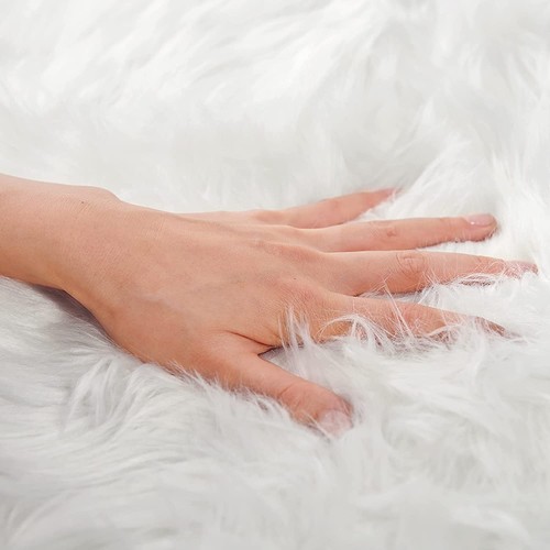 Faux Lammfell Schaffell Teppich Hochflor Wolle Carpet Longhair für Sofa Matte - Bild 3 von 12
