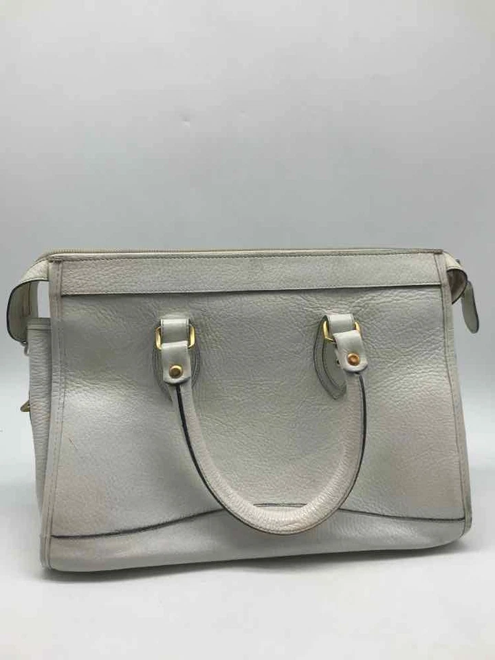 Pre-Owned Boots 'n Bags White Pebbled Tote Bag - Image 2 of 4