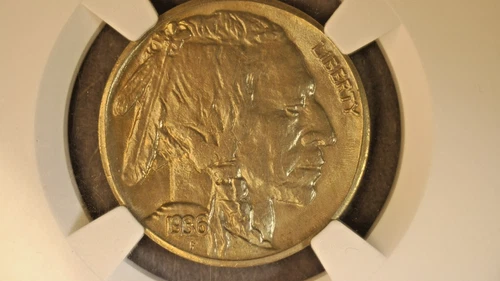 1936 S Buffalo Nickel NGC MS62 Nice Even Toning