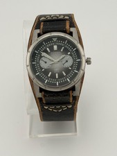 Fossil Blue BQ-9202 Mens Watch Black Dial Lea...