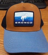 FORD BRONCO TAN BLUE HAT CAP NEW UNWORN LQQK WOW
