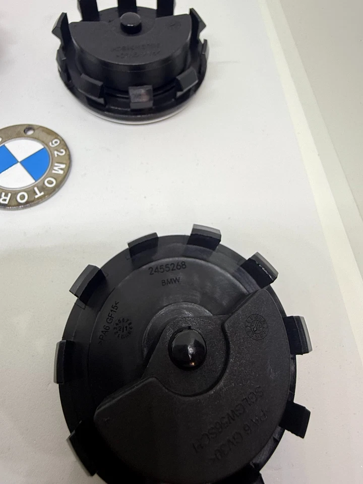 BMW "PAINTED" Floating Wheel Center Cap Set 68mm & 56mm NO CHROME ON EDGE! - Image 3 of 4