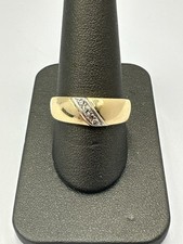 Gent's Diamond Cluster Ring 3 Diamonds .03 Carat T.W. 14K Yellow Gol B06007219 