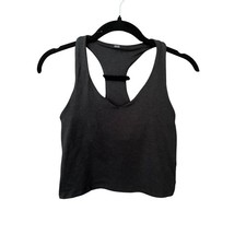 Vuori Womens Black Racerback Crop Tank Top Activewear Yoga Training Size M