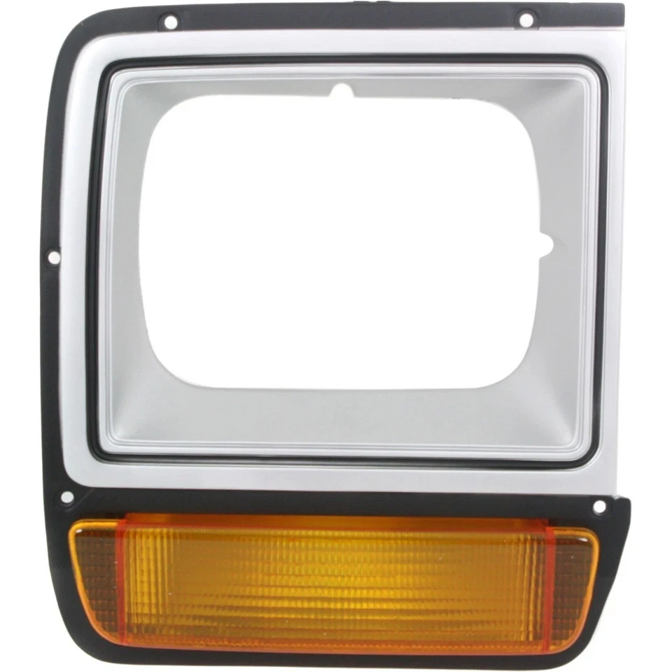 Fits 1986-1990 Dodge Ramchar D150 D250 Front Chrome Grille Headlight Bezels 3PC - Image 4 of 4