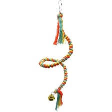 Colorful Cotton Rope Perch Swing Bendable Bird Cage Perch Toy for Parrots