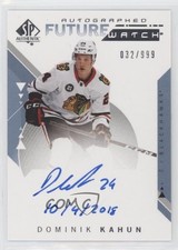 2018-19 SP Authentic Future Watch Inscriptions 32/50 Dominik Kahun #231 Auto 2u9