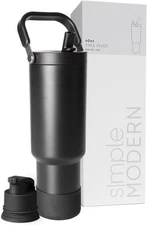 Simple Modern Trek Pivot | 40oz Flip Straw 40 Ounces, - Midnight Black 