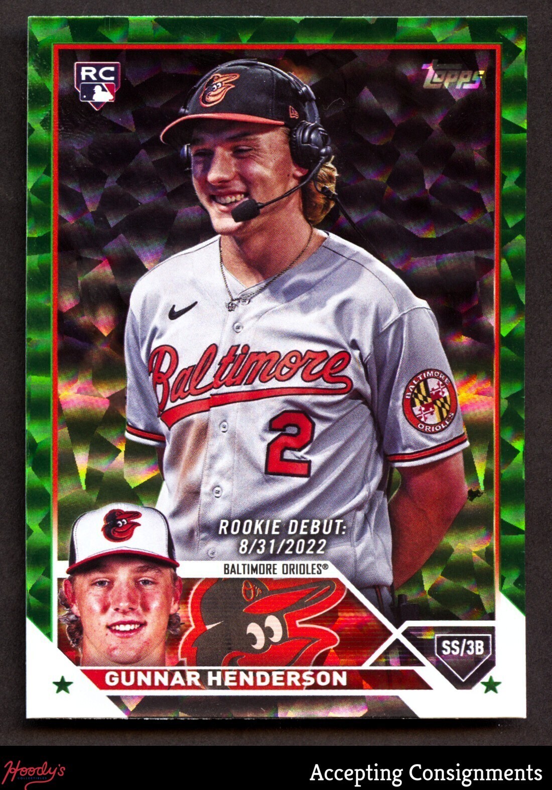 2023 Topps Update Green Foilboard #US18 Gunnar Henderson RC ROOKIE 314/499