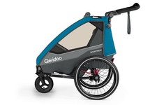 Qeridoo Sportrex 2 Ocean Blue Fahrradanhänger – B-Ware geprüft – inkl.Kupplung