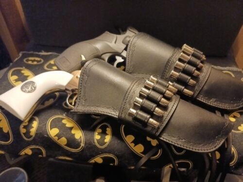 Hand Tooled Leather Gun Holster Made for Cowboy Revolver - Western Style