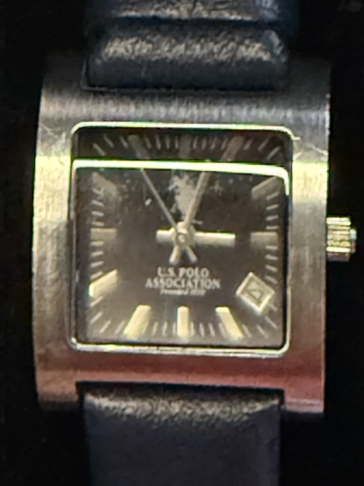 EE. UU. POLO ASSN. Reloj Pulsera Mujer Azul Marino Correa Cuero Batería Nueva VINTAGE  Foto 3 de 4